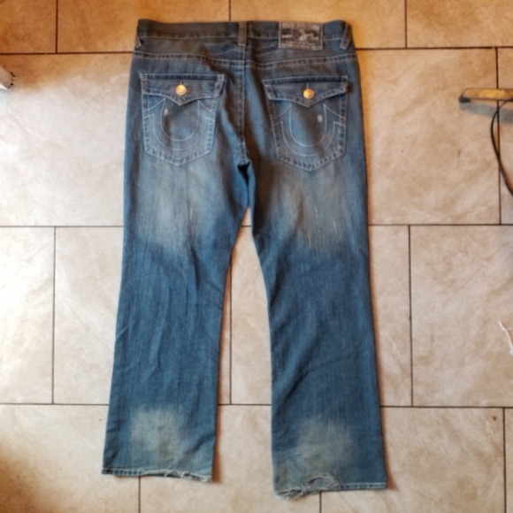 True Religion Billy Riot Row 42 Seat 34 Bootcut Jeans size 40 - Picture 3 of 12